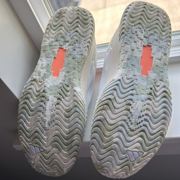 Adidas Barricade Parley Women's White and Teal tennis & pickleball shoes - Picture 6 of 6